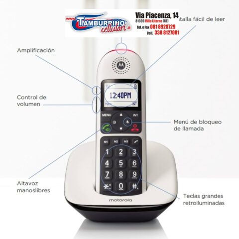 MOTOROLA CD5001 Telefono DECT Teclas Grandes Blanc